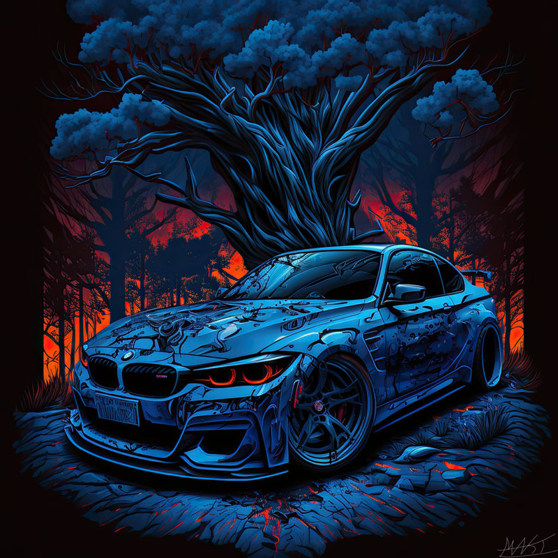 Reproduction sur toile tendue surréelle de la série 3 AMG II par Maki, H 15 po x l 15 po x P 1,5 po