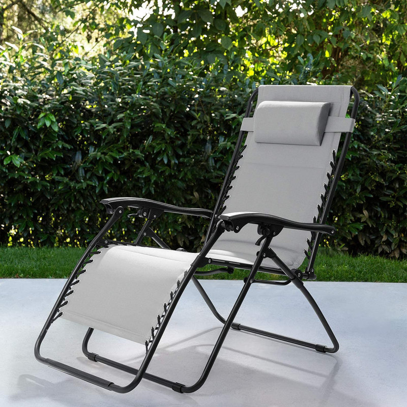 Fauteuil inclinable zéro gravité avec coussin Aava, gris