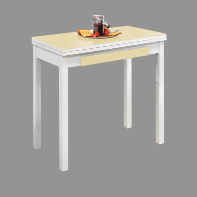 Praneeth Glass Top End Table