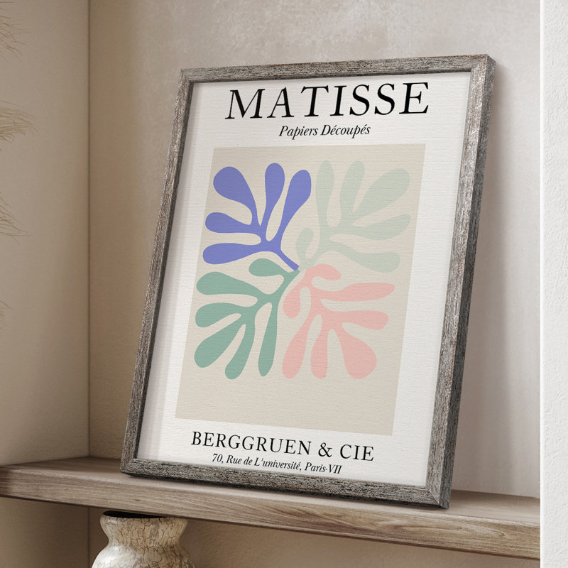 Matisse Div, reproduction d'art encadrée - bois massif, H 11 po x l 9 po