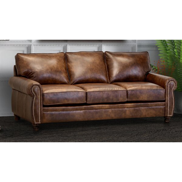 Alborghus 86'' Leather Sofa