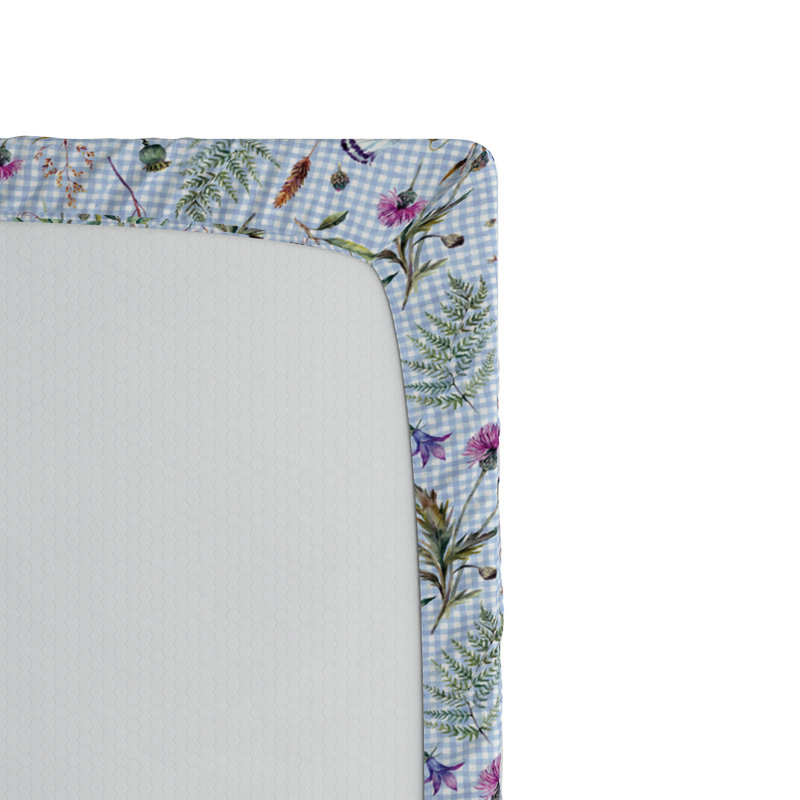 Microfiber Floral Fitted Sheet, Full Fitted Sheet