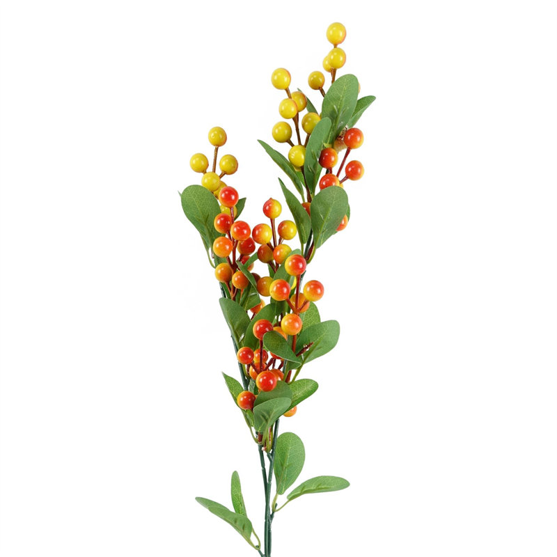 Plastic, Silk Artificial Arrangement, Orange