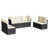 Coussin beige, structure noire est en rupture de stock