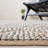 Natura Hand Woven Wool/Jute/Cotton Geometric Rug in Natural/Gray-531456570