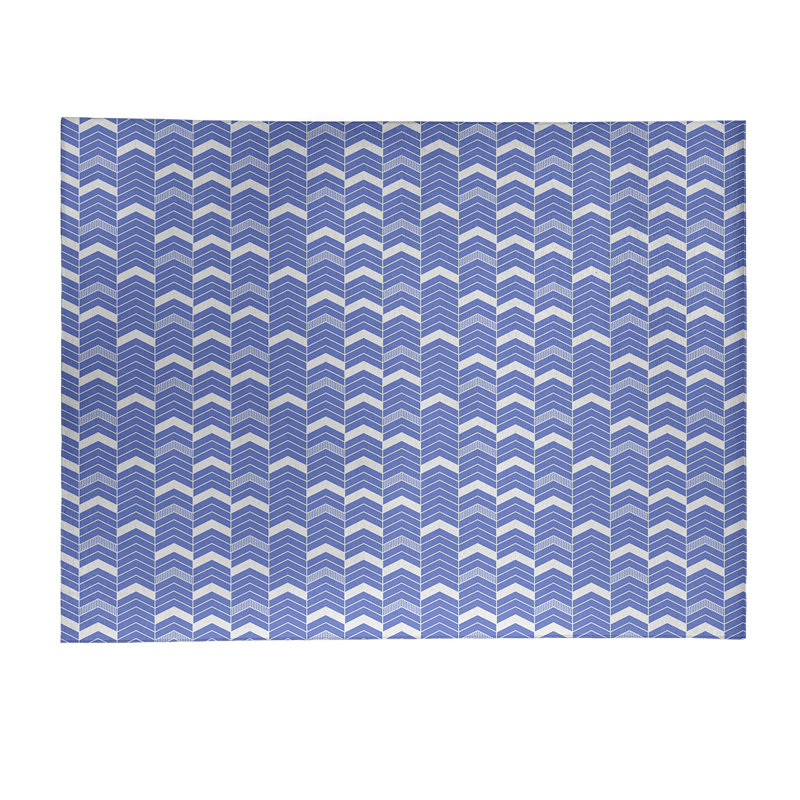 Tapis de zone mauve à chevrons, Rectangle 8 pi x 10 pi