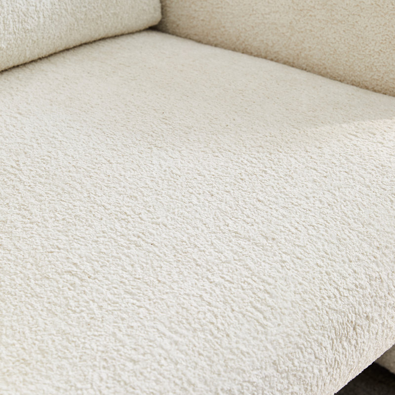 Tissu en velours de 34 po simple avec conception ergonomique pour le salon et le bureau - conception simple, structure de soutien confortable, siège absorbant les chocs