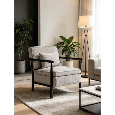 Chaise d'appoint Mid-Century moderne avec cadre en bois, fauteuil de lecture confortable