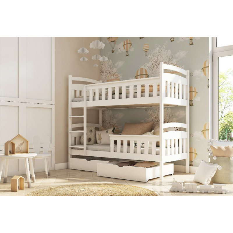 Bunk Bed with Storage Included, White
