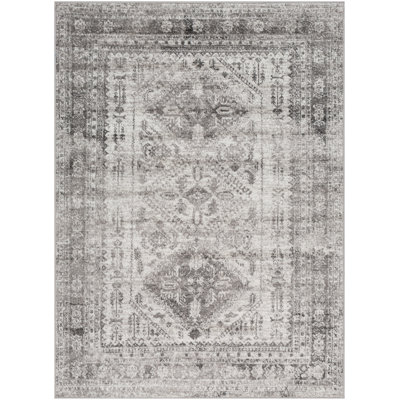 Fitz Oriental Charcoal Area Rug