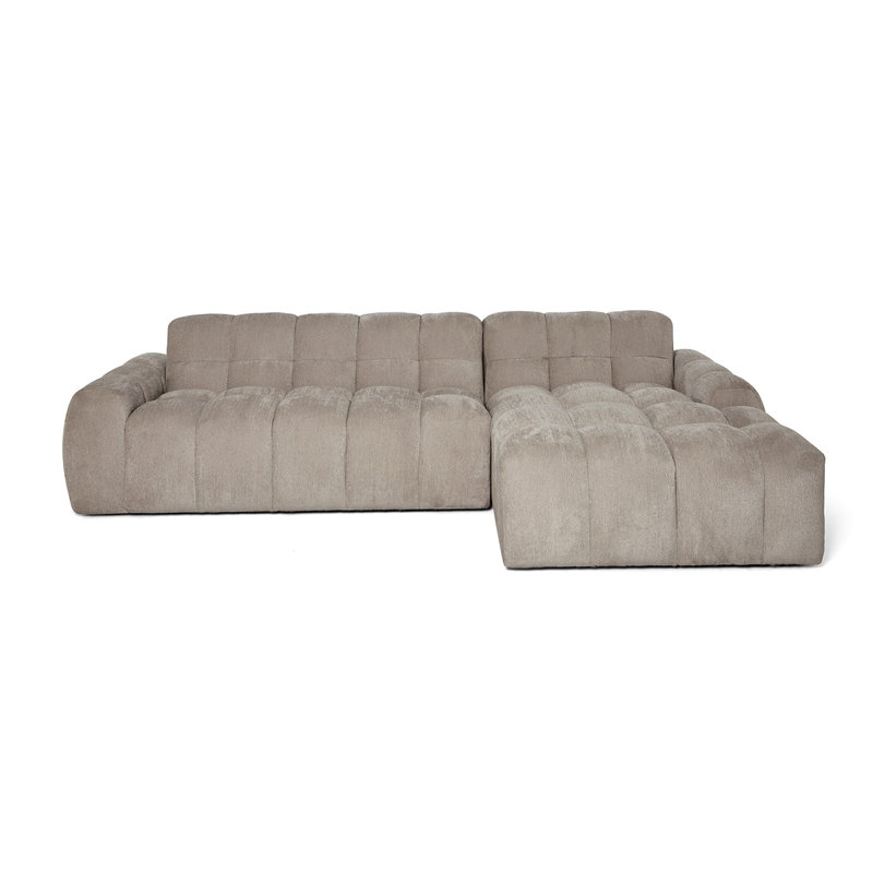 Charee 4 Seater Corner Sofa , Right Hand Facing, Belge Boucle