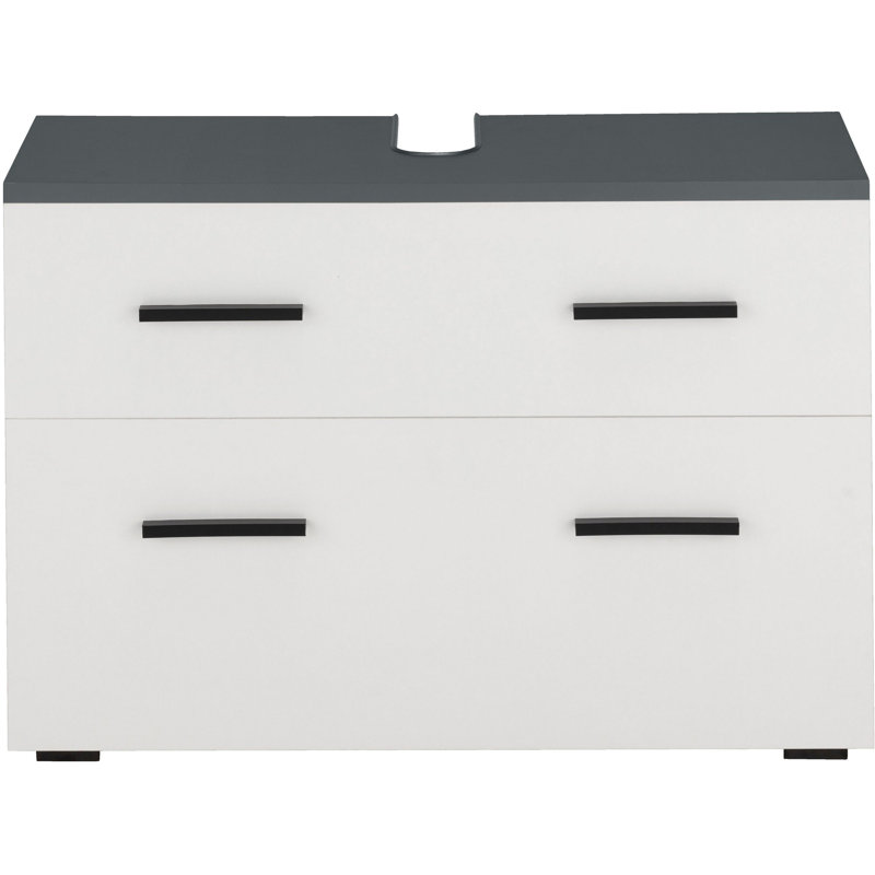 Brygida Back To Wall Toilet Unit, Anthracite/White