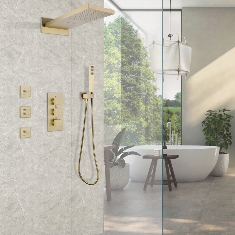 Bojet All-In-One Kit with Rough in-Valve, Brushed Nickel