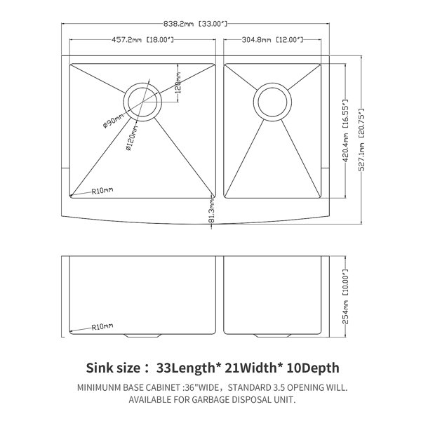 Dimensions du produit