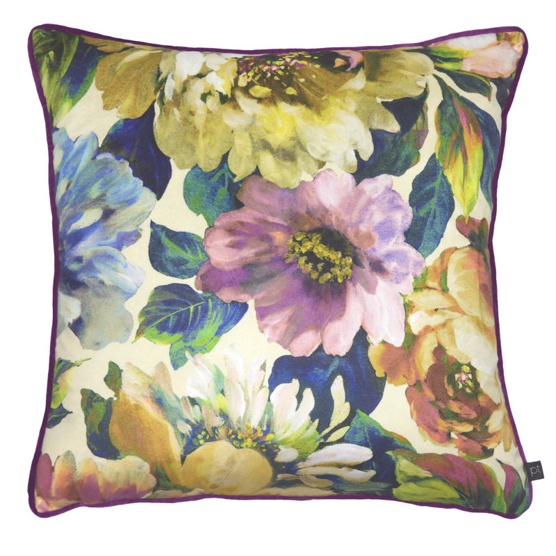 Gehring Floral Square Cushion, Feathers