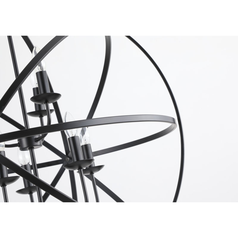 Colbey Chandelier, Matte Black