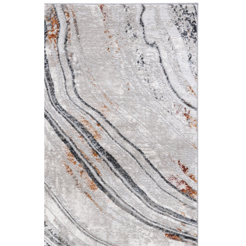 Milstein 500 Performance Abstract Rug, Runner 2' x 8'