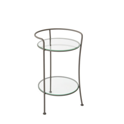 Shyann Glass Top End Table