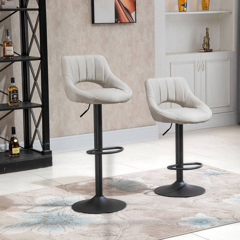 Tabouret de bar Brnadon, Blanc crème