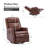 Elimelec Genuine Leather Manual Swivel Recliner-1899410563