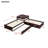 Conjoined L-shaped Platform Bed with Trundle and Drawers-324169625