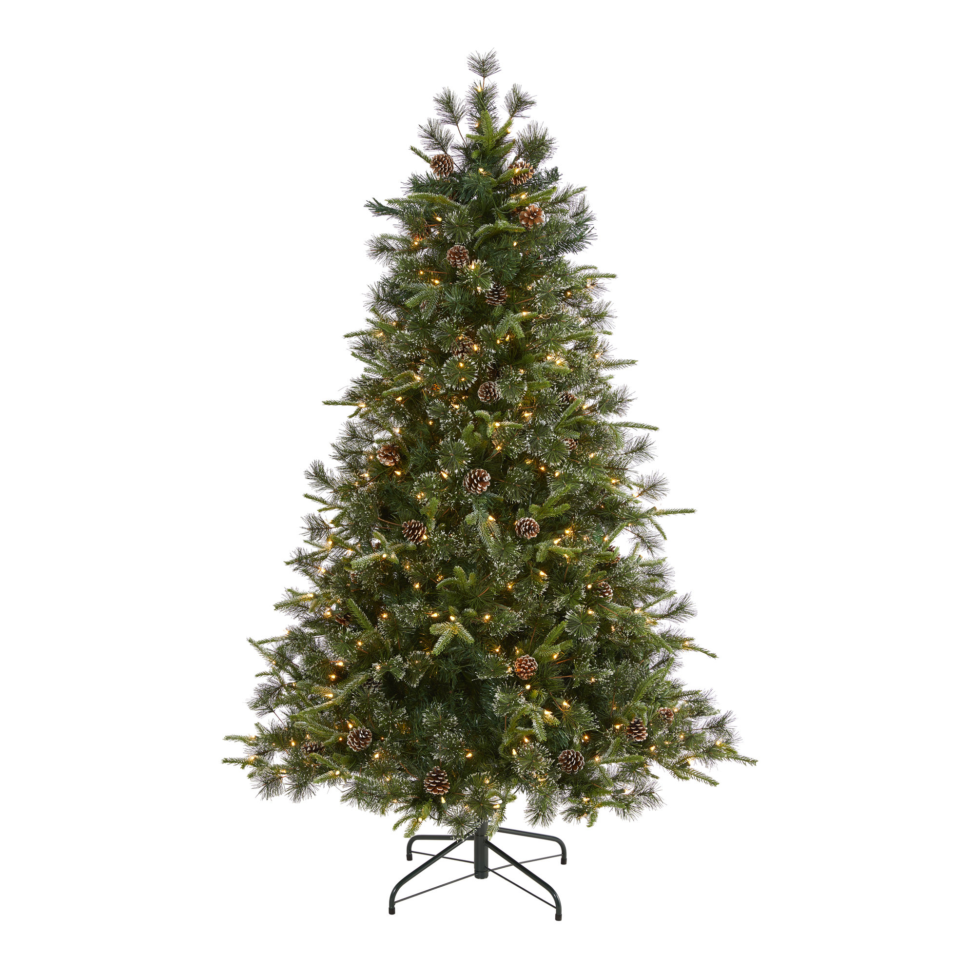 Lighted Artificial Pine Christmas Tree, 6' H