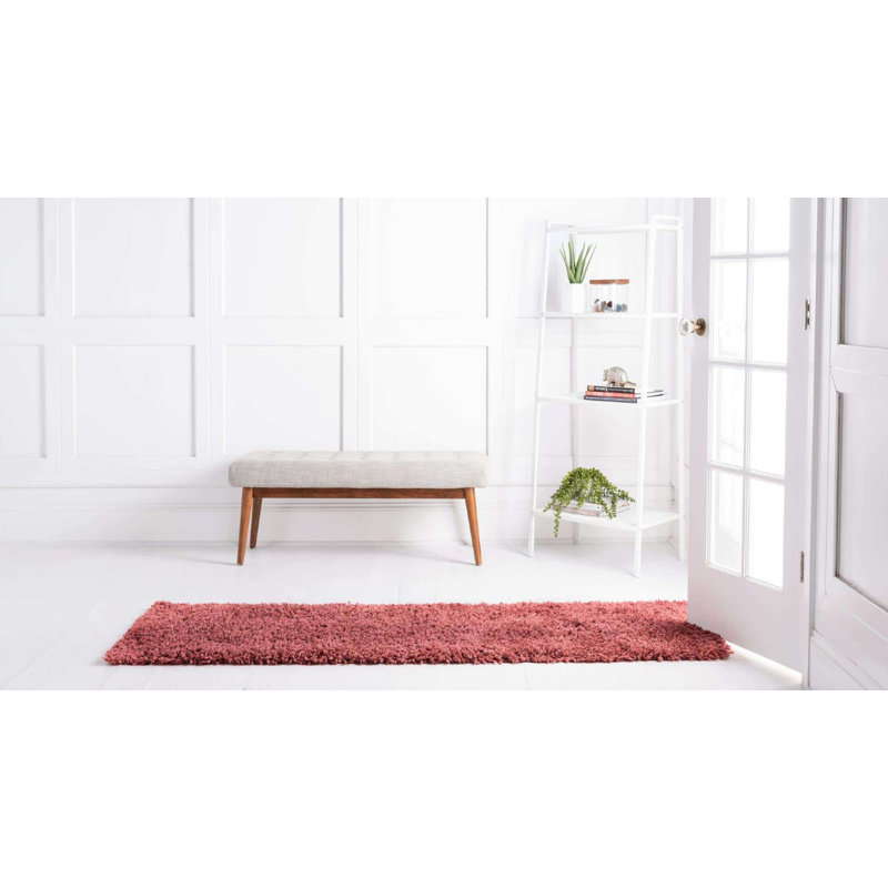 Shag Carlosadrian Area Rug Pepper Color, Runner 2'7" x 13'
