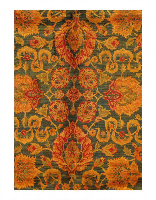 Tapis unique en laine d'agneau 12 pi x 9 pi Guisel