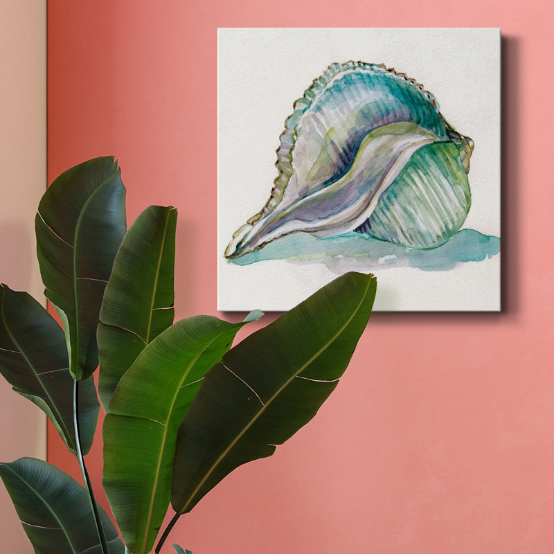 Malecon Shell I - reproduction d'art sur toile tendue, H 16 po x l 16 po x P 1 po