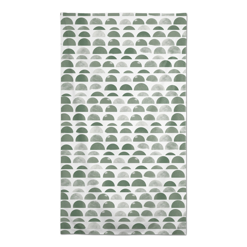 Nappe abstraite demi-cercle vert 3, Vert