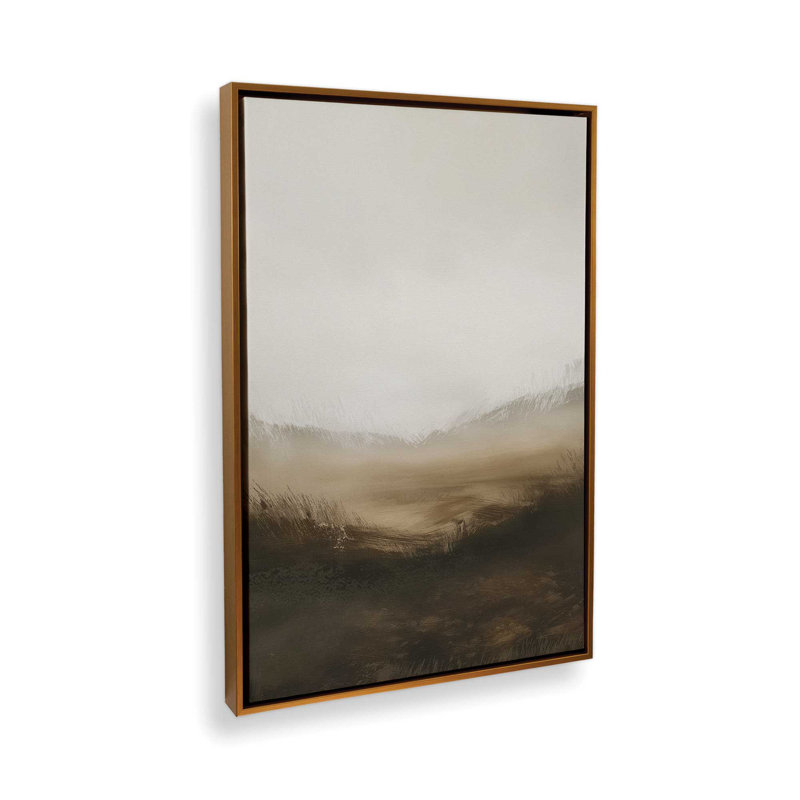 Impression sur toile FogBond Meadows II, H 30,75 po x l 20,75 po x P 1,75 po, Cadre flottant or poli