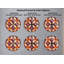 Horloge murale en verre trempé, motif géométrique, couleurs mauves orange, style rétro, décoration intérieure, cadeau unique, pièce maîtresse-1844092065-1844092071