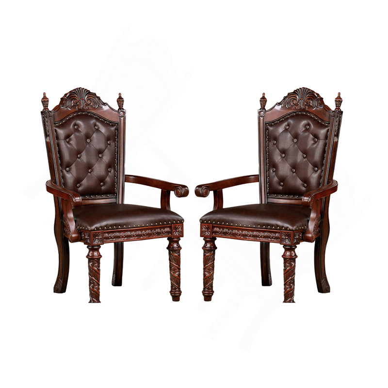Chaises avec accoudoirs 2 pièces Traditional