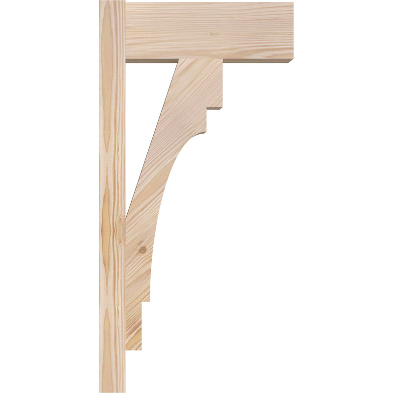 Persienne en bois Merced Block Rustic Timber, P 12 po x H 24 po, 5 1/2" W Douglas Fir (Smooth)