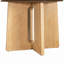Table de salle à manger extensible ronde en bois massif - 41,3 po à 57,3 po avec rallonge de 16 po, naturel-1156248344