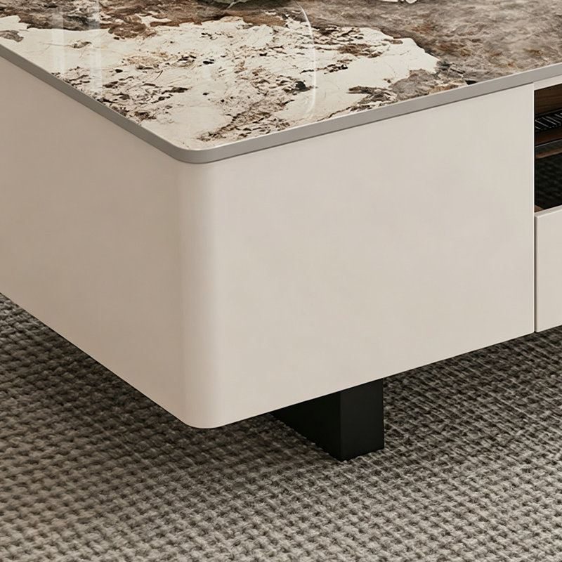 Table basse rectangulaire double ardoise, 16.92" H x 47.24" W x 23.62" D