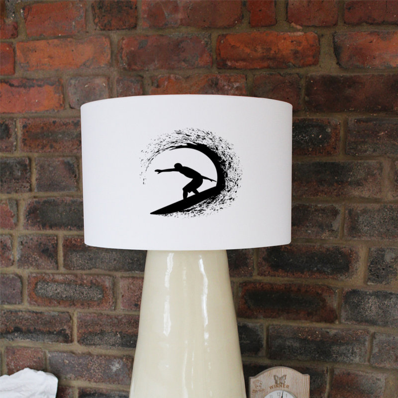 Cotton Drum Lamp Shade ( Uno ), 22cm H x 25cm W x 25cm D