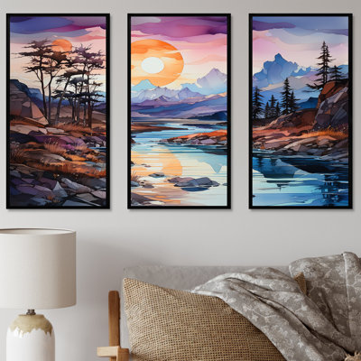Glacier Sunrise In Canada - Ensemble de décoration murale Glacier