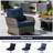 24" x 24" Outdoor/Indoor Deep Seat Patio Chair Cushions (Set of 2) - Water Repellent Design-581824309