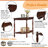 Retro Circular Curved Half-Moon Console Table with Cloud Design Top and Open Shelf Solid Wood Frame and Legs-207327587