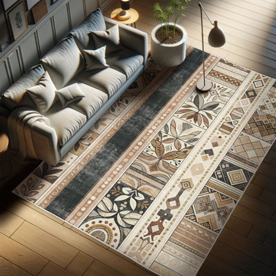Machine Printed 229cm X 157cm Area Rug