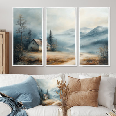 Blue Green Misty Dawn Farmhouse - Farmhouse Wall Art Print Set