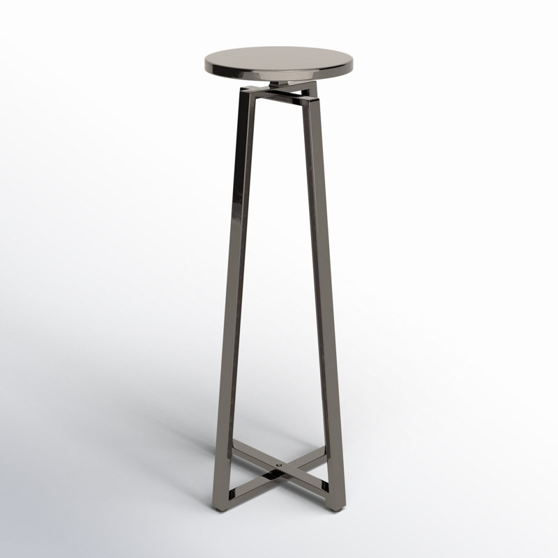 Chris End Table, Pewter