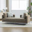 Chaise longue rembourrée avec housse, canapé surdimensionné avec 4 coussins, canapé-lit avec accoudoirs et dossier ouvert pour la fenêtre de la chambre d'amis du salon-131138651