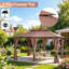 Pavillon de jardin spacieux avec rideaux