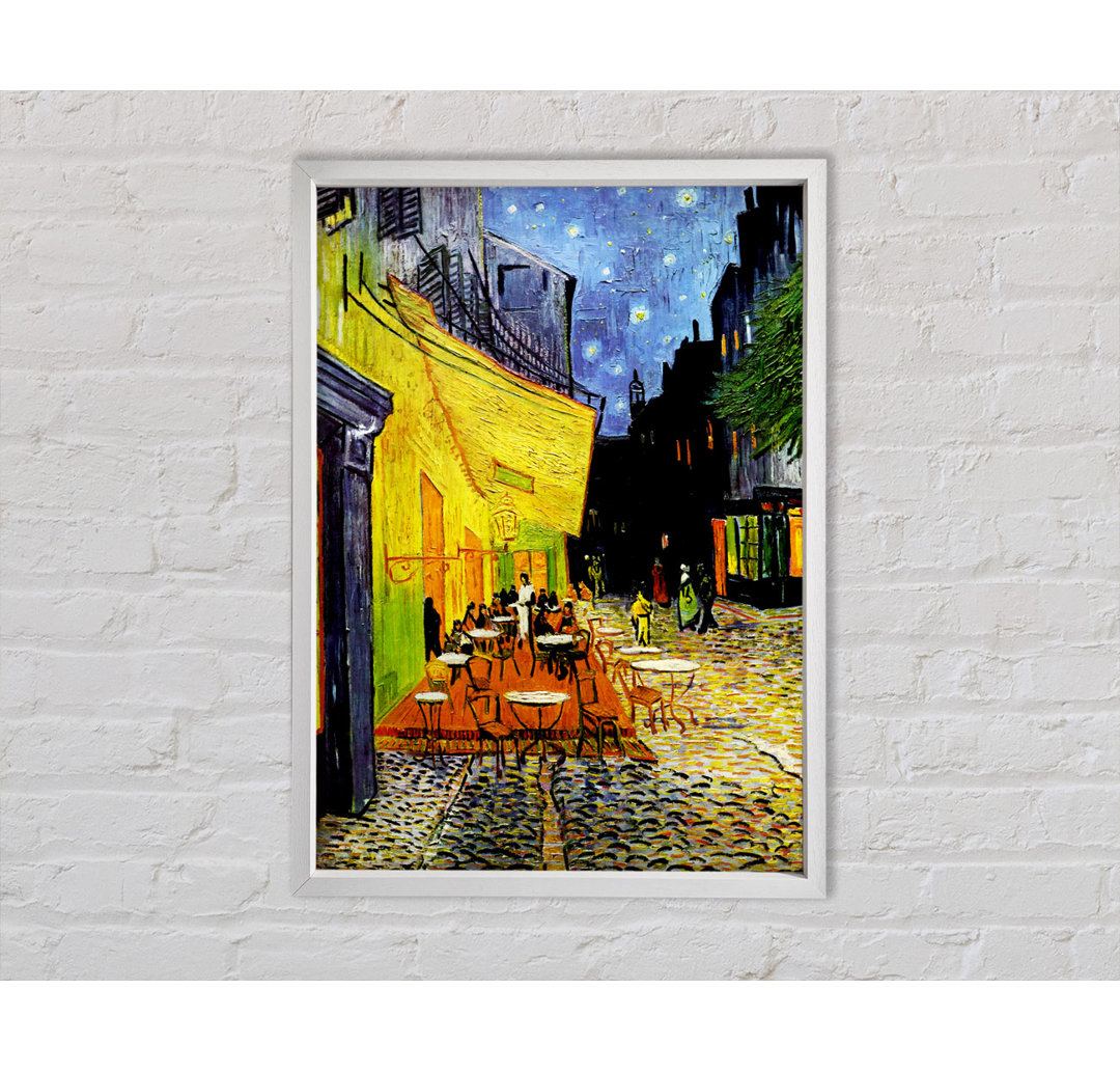 Van Gogh Cafe Terrace 2 - Einzelner Bilderrahmen Kunstdrucke auf Leinwand