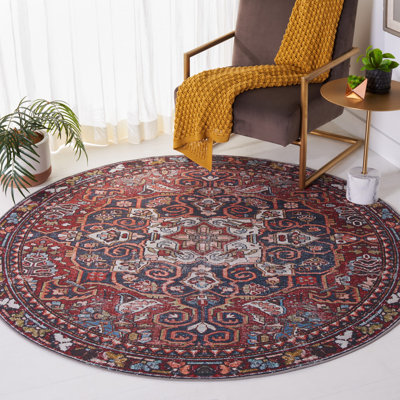 Ziebarth 176 M/W S/R Area Rug In Red / Navy