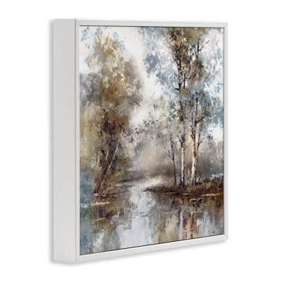 Meandering River Scene Framed Giclee, design by T.C. Chiu