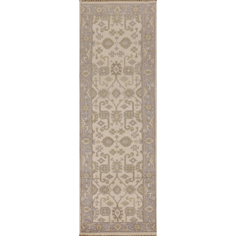 Tapis de couloir oriental fait à la main Oushak 3 x 10