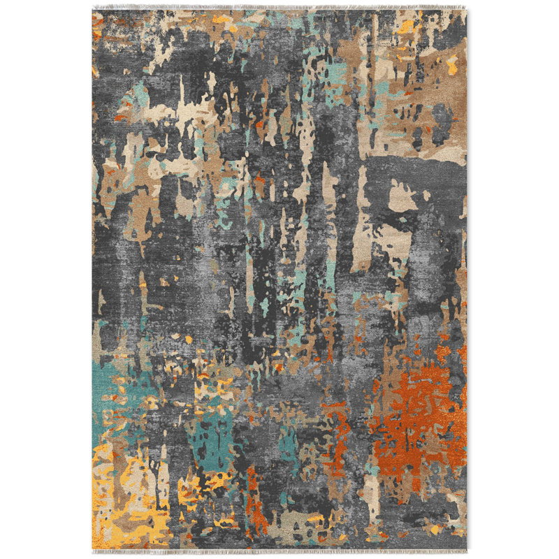 Zelphia Abstract Indoor / Outdoor Rug, Runner 4' x 14'10"
